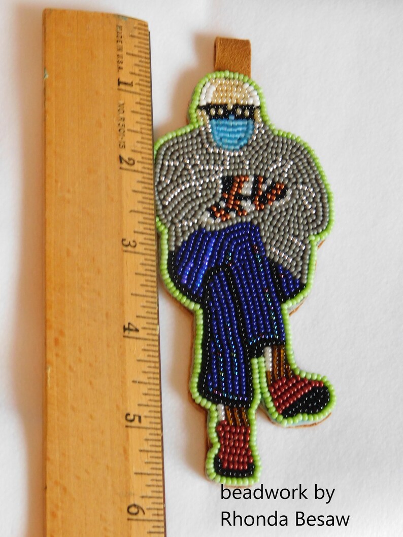 Hand Beaded Bernie Sanders design medallion