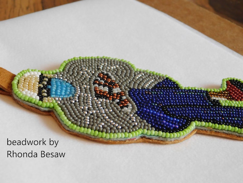 Hand Beaded Bernie Sanders design medallion