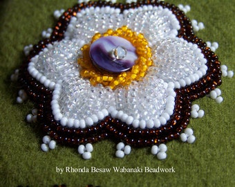 How to Make a Raised Beadwork Flower kit materials and instructions