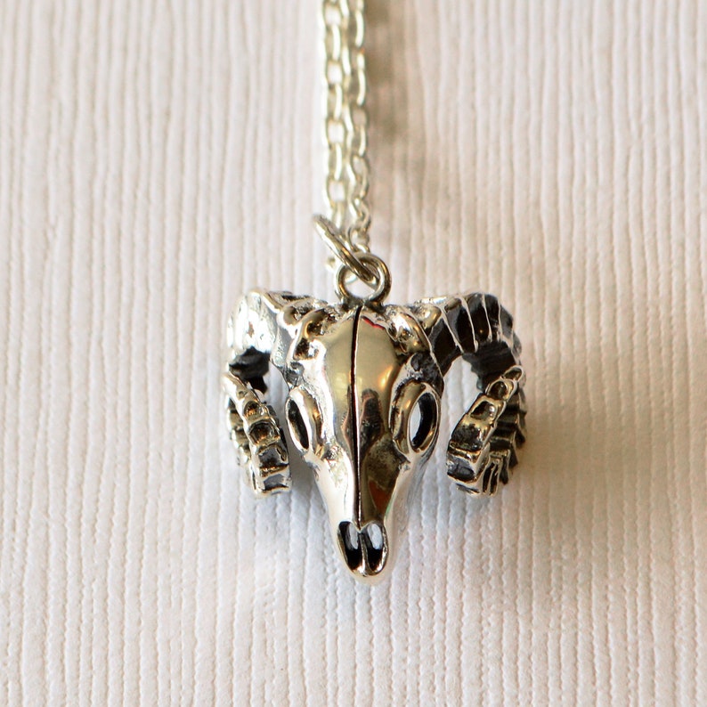 Big Horn Sheep Ram Skull Talisman Necklace,sterling Silver - Etsy