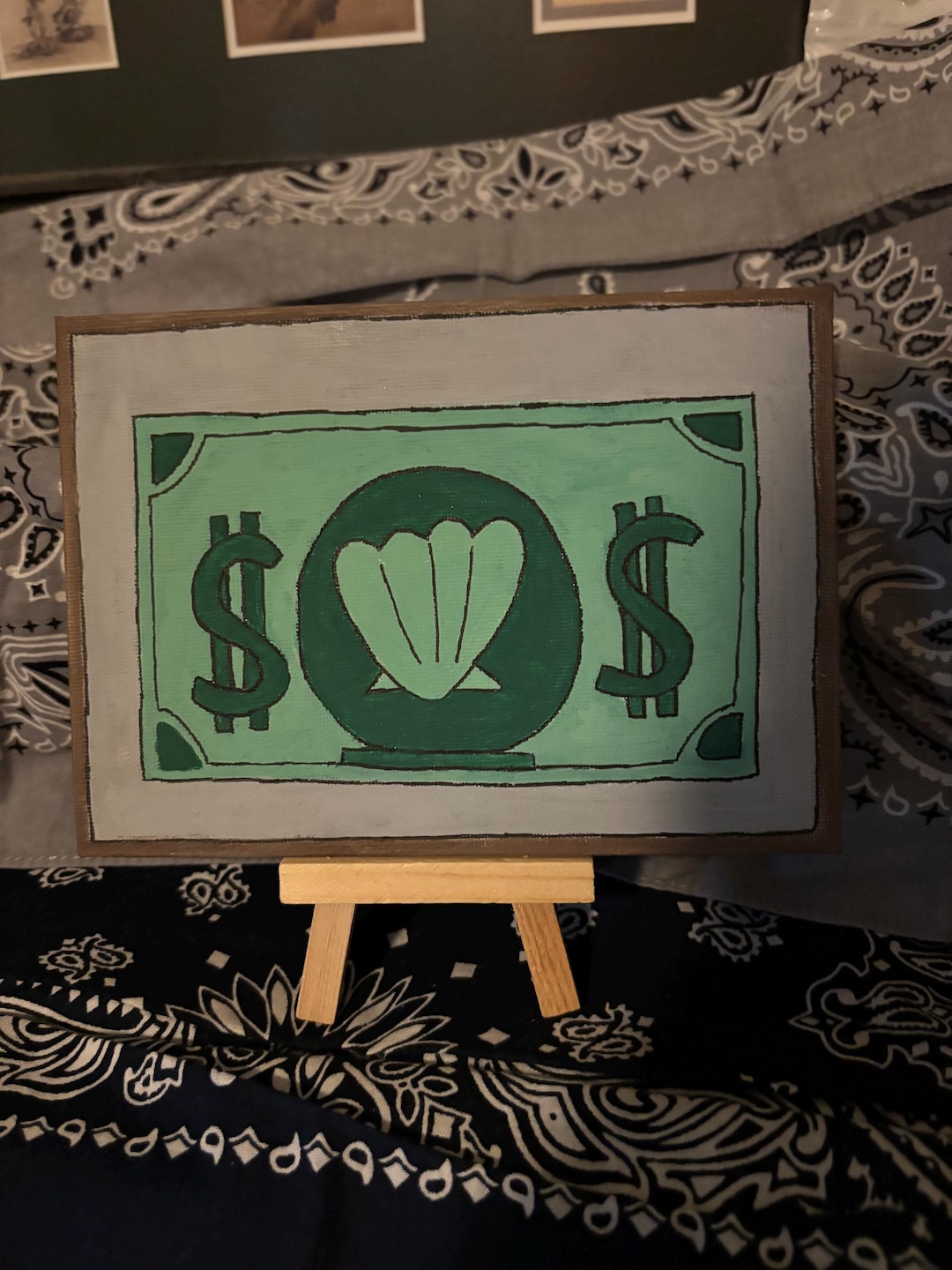 Mr Krabs First Dollar Painting - Etsy