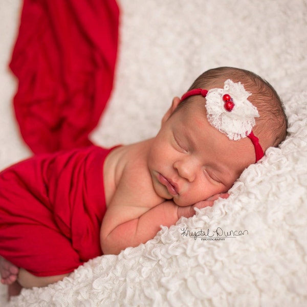 Christmas prop, Christmas tieback, Jersey knit wraps, stretch wraps, tieback, newborn photo props, newborn photography, Infant photography