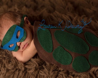 Turtle, newborn photo prop - Newborn prop - Newborn photography - Newborn props - felt fabric, newborn