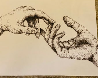 Stippling Drawing Etsy