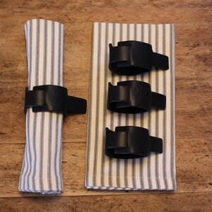 4 rounds of leather towels, minimalist towel ring, black leather, napkin ring minimalist, napkin ring holders, image 2