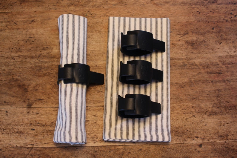 4 rounds of leather towels, minimalist towel ring, black leather, napkin ring minimalist, napkin ring holders, image 2