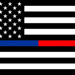 Double Thin Line (Red/Blue) American Flag SVG File