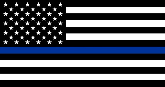 Download Thin Blue Line American Flag SVG File | Etsy