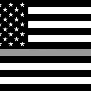 Thin Silver Line American Flag SVG File