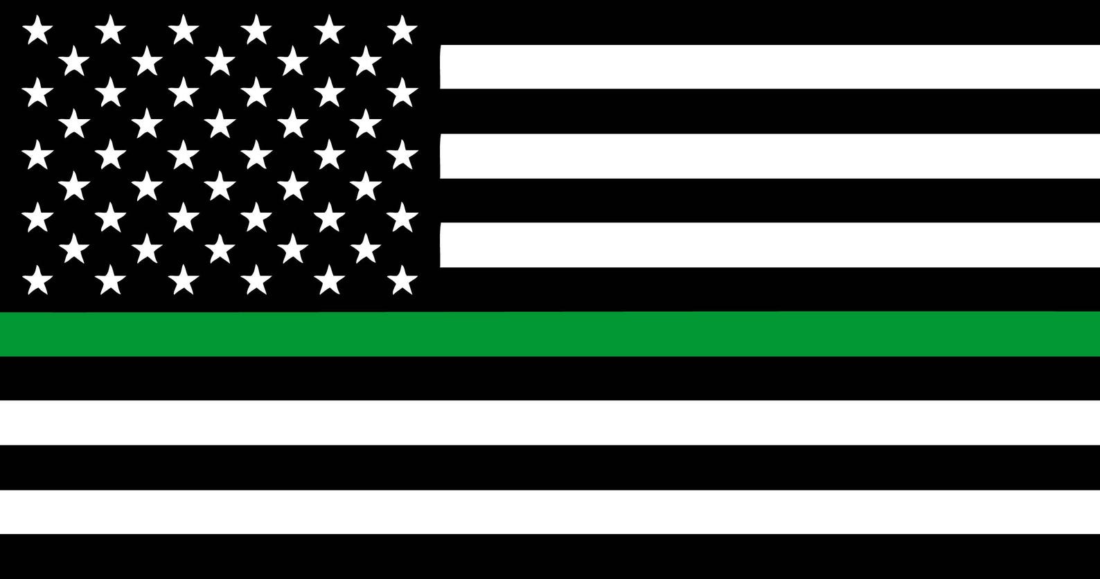 Thin Green Line American Flag SVG File Etsy