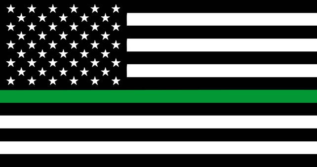 Thin Green Line American Flag SVG File | Etsy