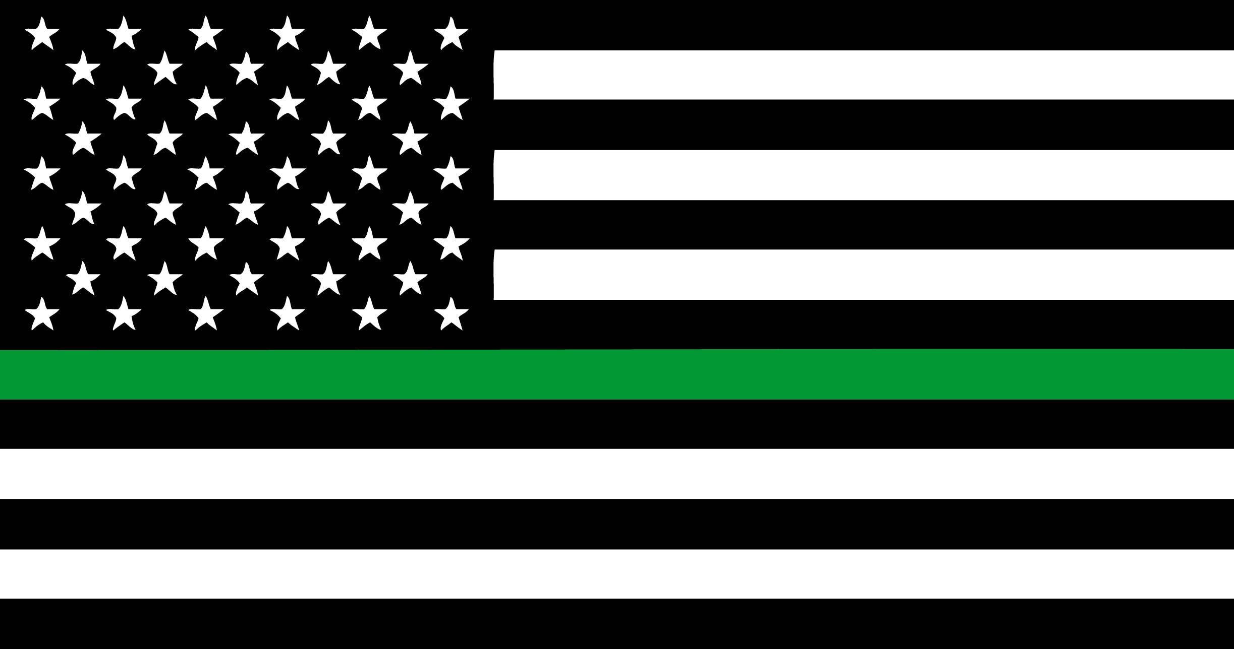 Thin Green Line American Flag SVG File - Etsy
