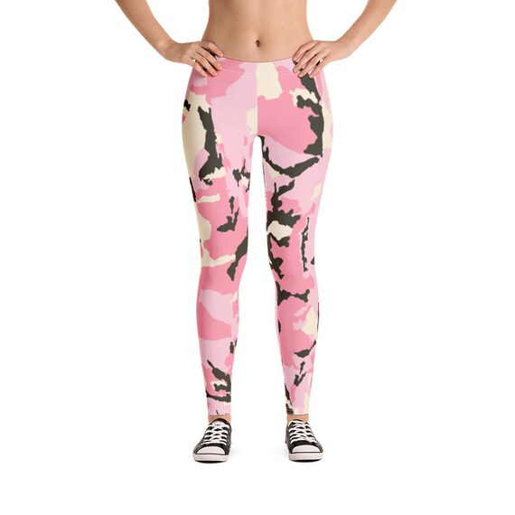 Womens Pink Camo Leggings - Etsy Ireland