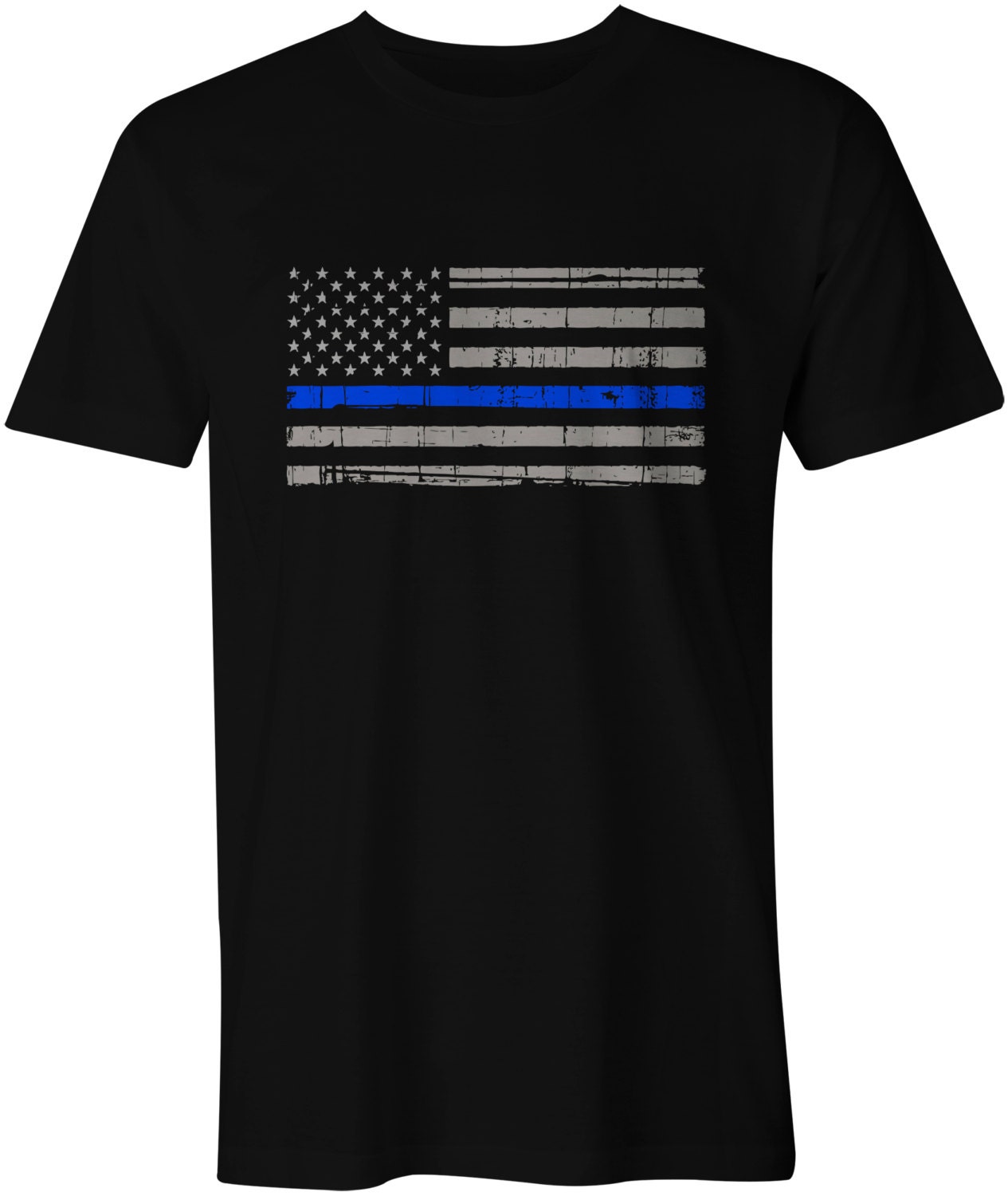 Thin Blue Line American Flag T-shirt 