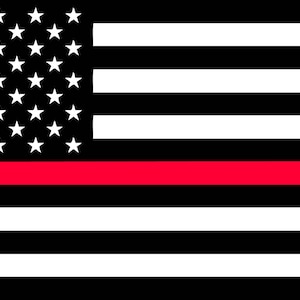 Thin Red Line American Flag SVG File