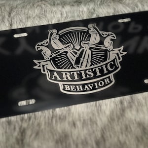 Custom Laser Engraved License Plate your logo or text