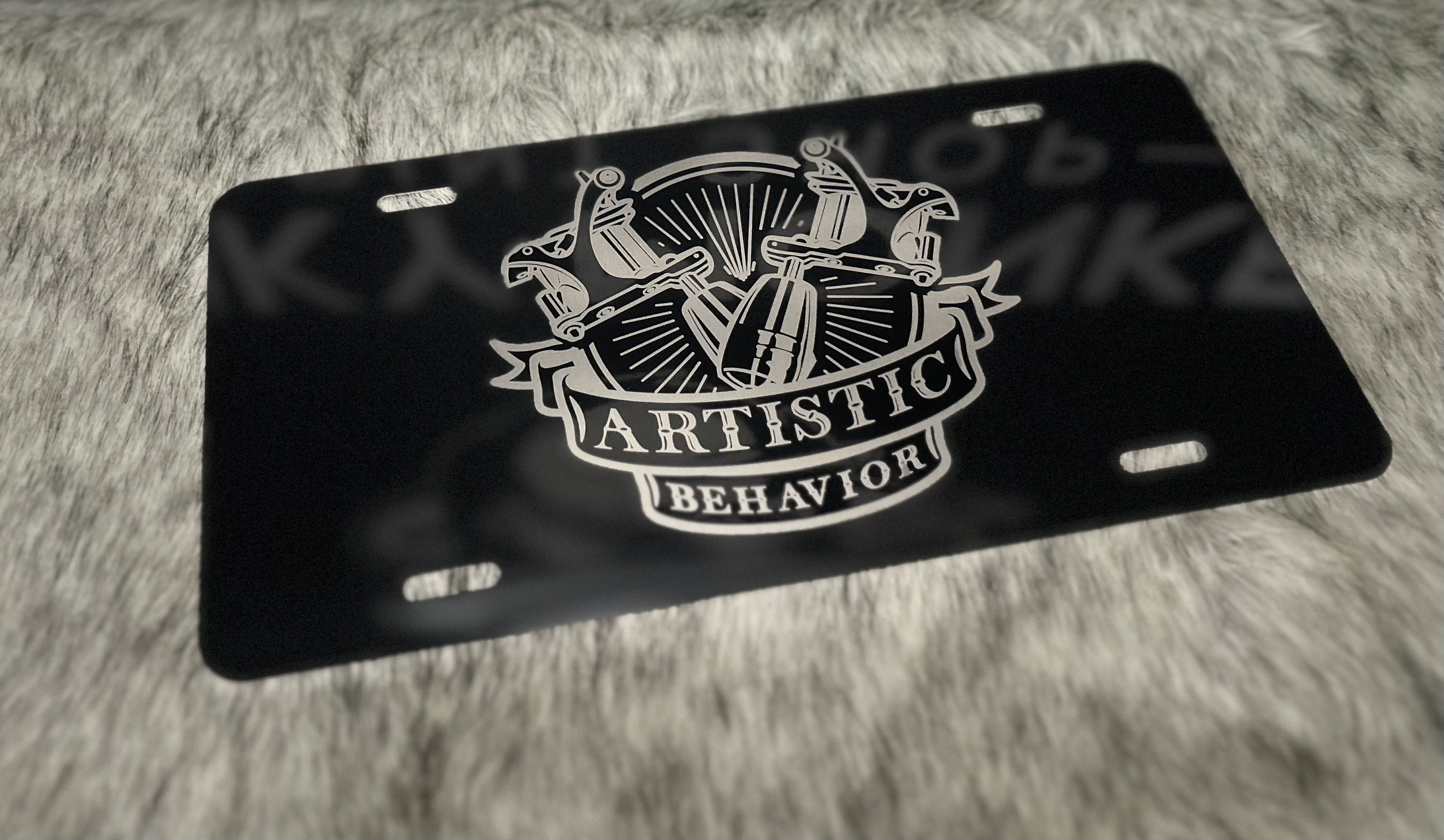 Custom Laser Engraved License Plate your logo or text