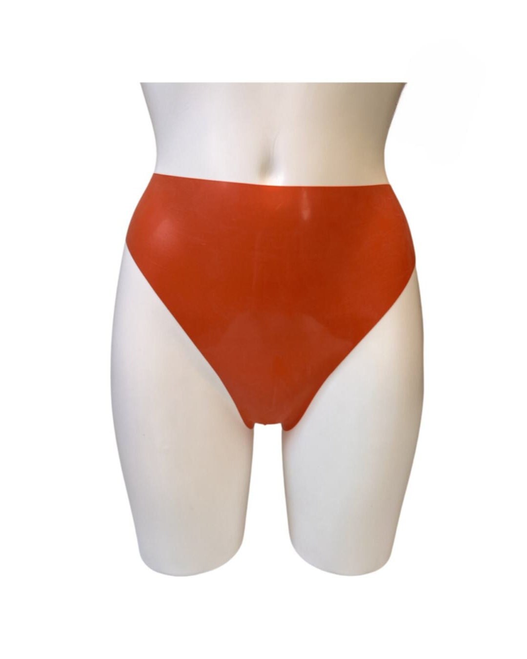 Black Latex High Leg Bikini Panties | Unisex Fetish Wear, 0.40mm Molded Latex, Size XX-Large (36")