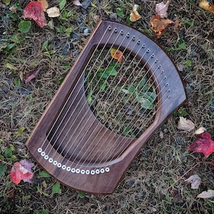 16 String Lyre - Black Walnut - Private Stock Lumber,  Harvested On-Site @ BJL Workshop