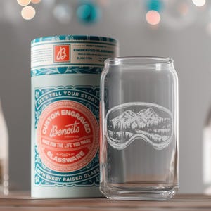 Ski Goggles Glasses | Skier Snowboarder Whiskey, Wine & Beer Glassware, Winter Themed Drinkware, Snow Sports Gift, Mountain Cabin Home Decor