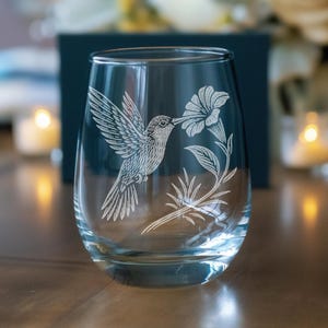 Kolibri Brille | Laser graviertes Vogel Barzubehör, Geschenk für Naturliebhaber & botanisches Wohndekor