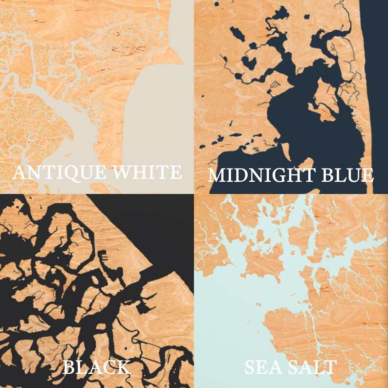 Thimble Islands Coast Chart Engraved Wood Wall Art Etsy