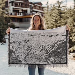 Breckenrige Berg Colorado Ski Spur Decke | Kuschelige, weiche Decke ist ein tolles Geschenk für Skifahrer und Snowboardfahrer