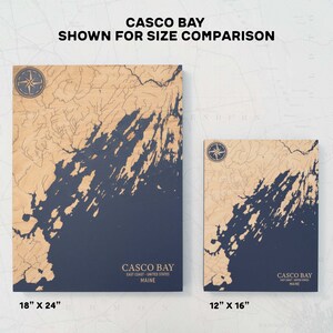 Fishers Island, New York Map | Engraved Wood Coastal Chart Wall Art ...