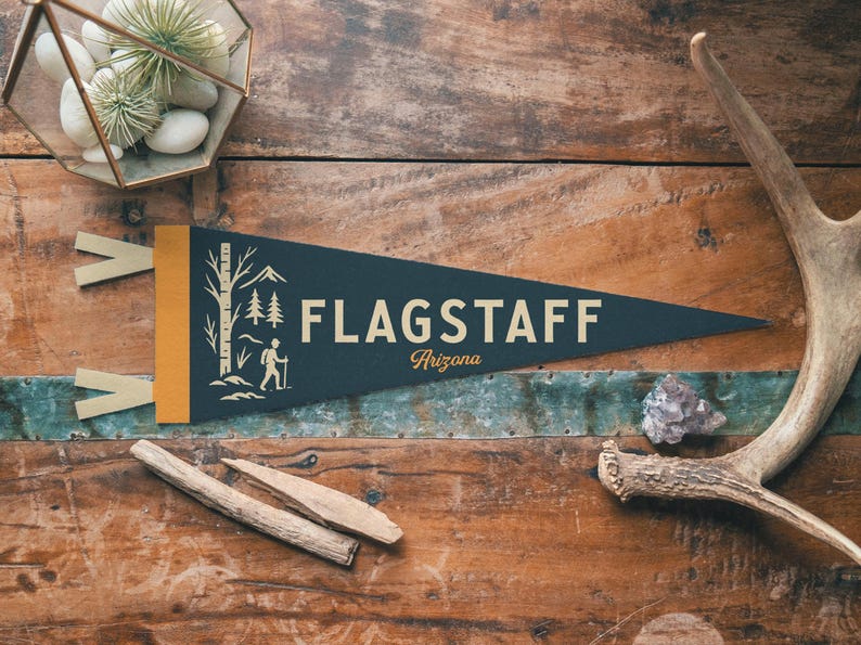 Benoit’s Design Co. Flagstaff Arizona Felt Pennant - Thumbnail 3