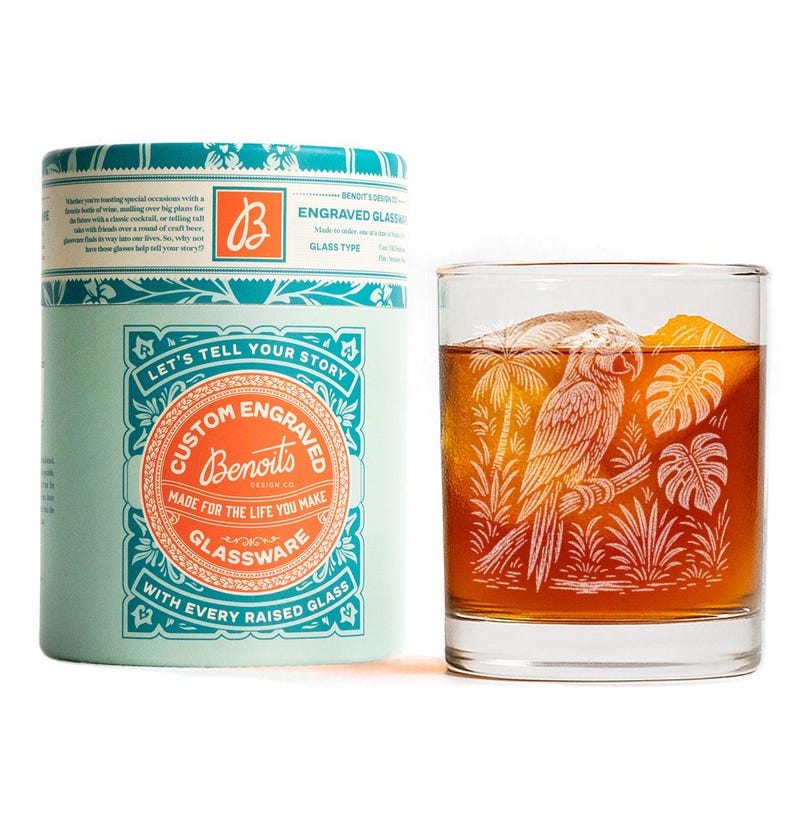 Benoit’s Design Co. Macaw Glassware