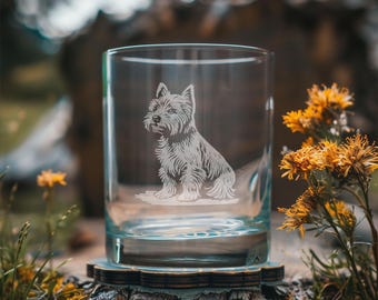 Yorkshire Terrier Customizable Dog Glasses | Your Dog's Name Personalized engraved glassware for beer, whiskey, wine & drinks. Pet gift.