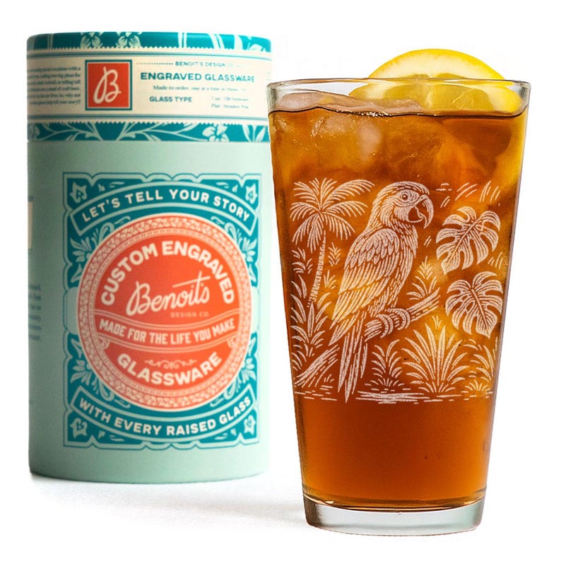 Benoit’s Design Co. Macaw Glassware - Thumbnail 4