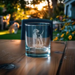 American Foxhound Customizable Dog Glasses | Your Dog's Name Personalized engraved glassware for beer, whiskey, wine & drinks. Pet gift