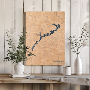 Raystown Lake Pennsylvania | Benutzerdefinierte See Karte Wohnkultur, personalisierte See Haus Geschenk, Jahrestag Hochzeitslager Geschenk, gravierte Holz Wandkunst
