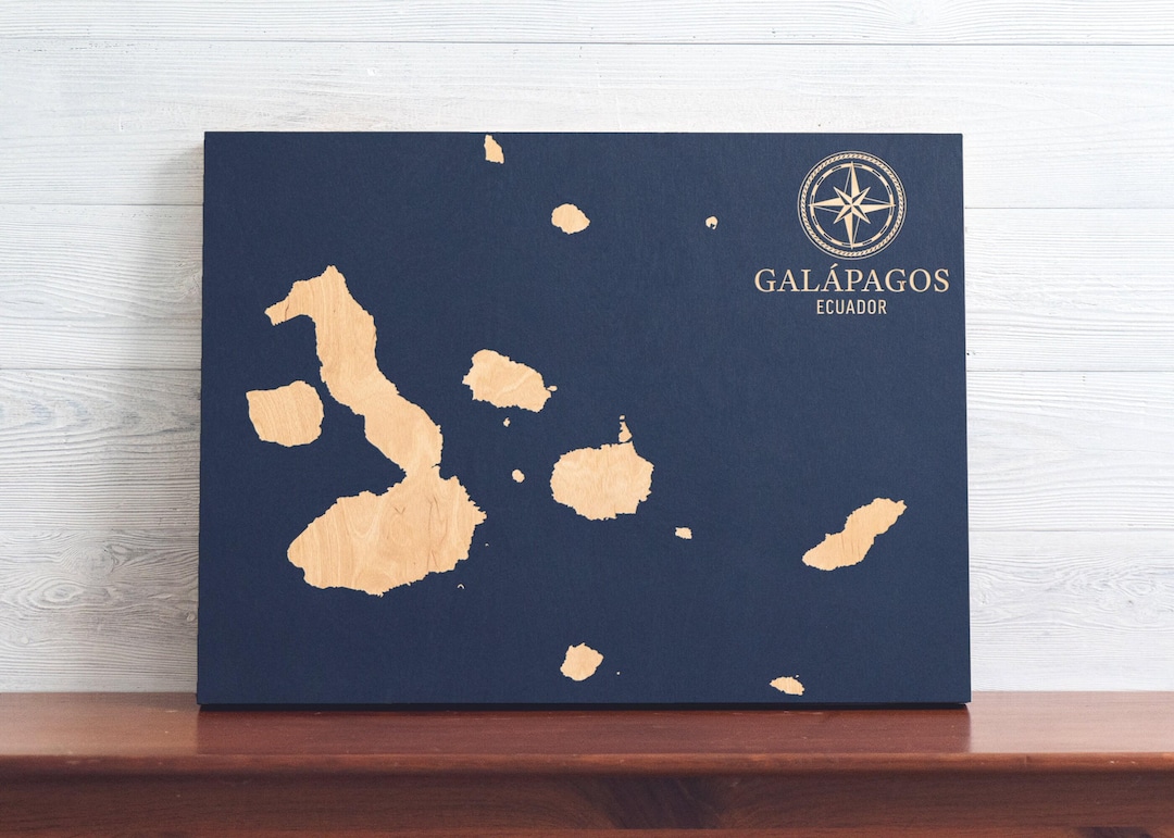 Galapagos Islands, Ecuador Map | Engraved Wood Coastal Art Sign, Nautical  Home Decor Wall Hanging Print, Unique Personalized Family Gift - Etsy  Finland, image size:1080x771