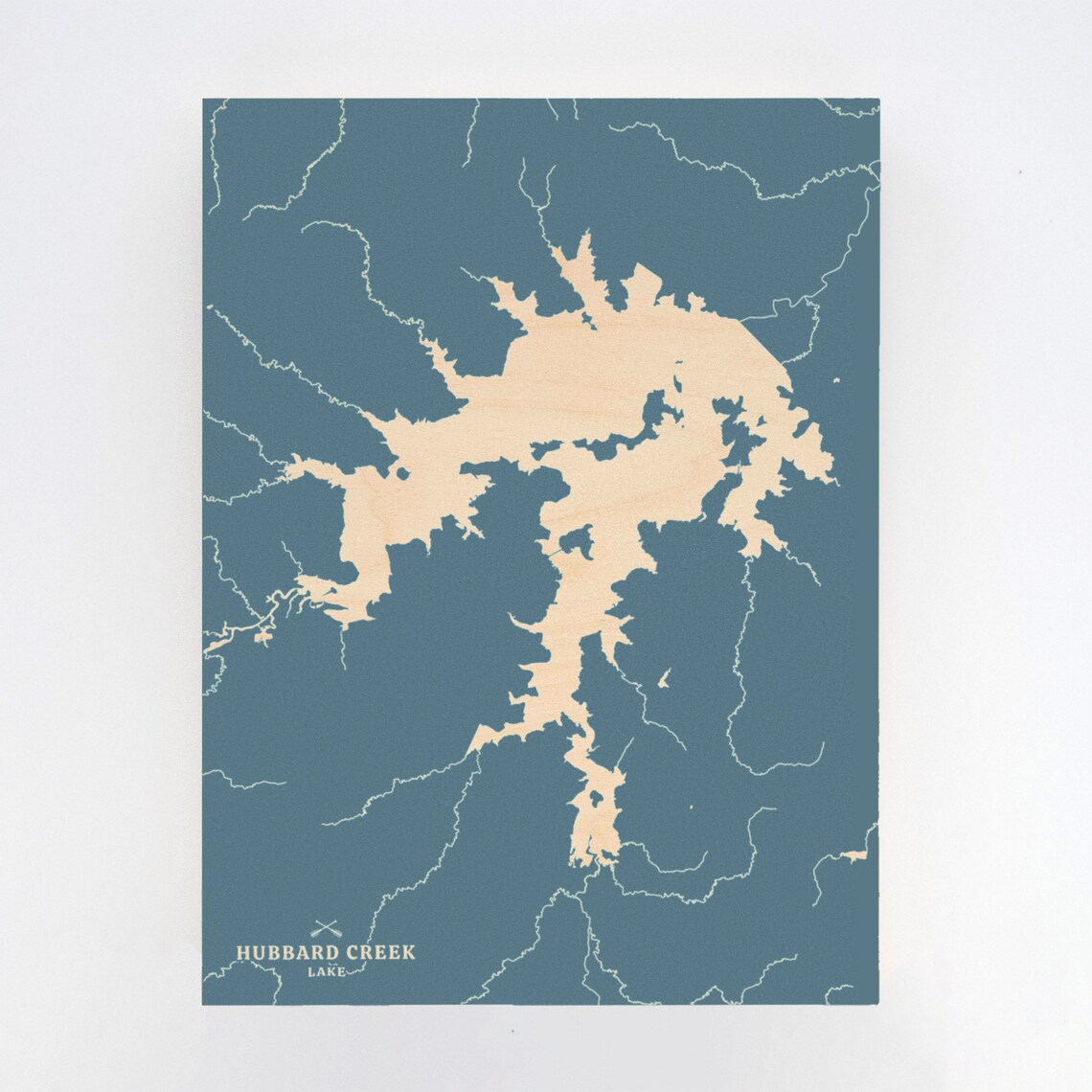 Hubbard Creek Lake Texas Laser Engraved Wood Wall Art Map Etsy