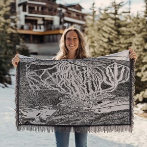 Bretton Woods Ski Spuren in New Hampshire | Kuschelige, weiche Decke ist ein tolles Geschenk für Skifahrer und Snowboardfahrer