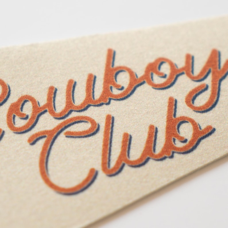 Cowboy Club Felt Pennant | Vintage Wild West Cowboy Banner, Inspirational Kids Room Decor, Western Nursery Wall Art, Home Accent Gift. image 6