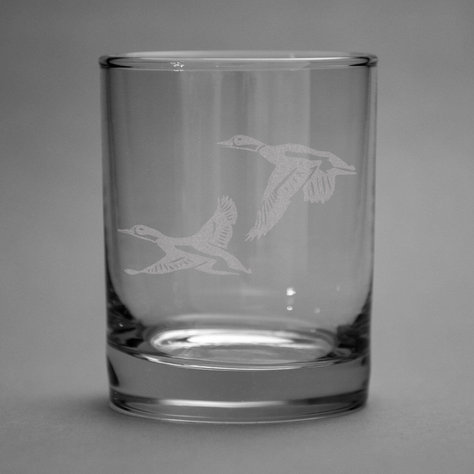 Flying Ducks Old Fashioned Glasses Set of 2 Etched Etsy