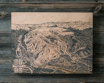Winter Park Colorado Ski Trail Map | Engraved Wood Wall Art, Winter Sport Cabin Decor, Snowboard Mountain Trail Poster, Personal Family Gift