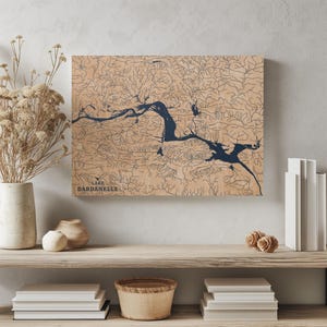 See Dardanelle Arkansas | Benutzerdefinierte See Karte Wohnkultur, personalisierte See Haus Geschenk, Jahrestag Hochzeitslager Geschenk, gravierte Holz Wandkunst