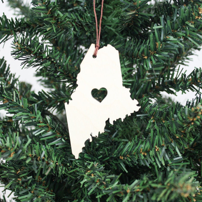 Maine Ornament Christmas Holiday Decor Hostess Gift Gift Etsy