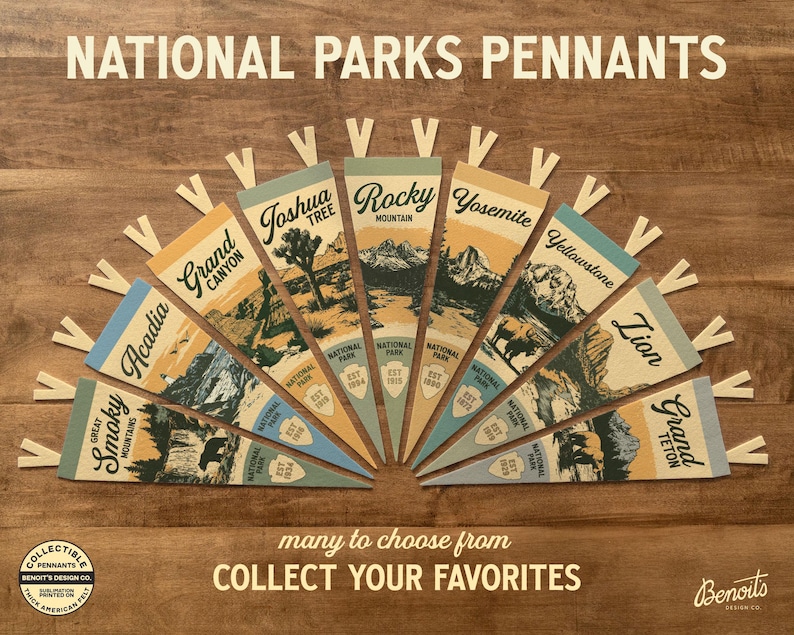 Benoit’s Design Co. Olympic National Park Pennant