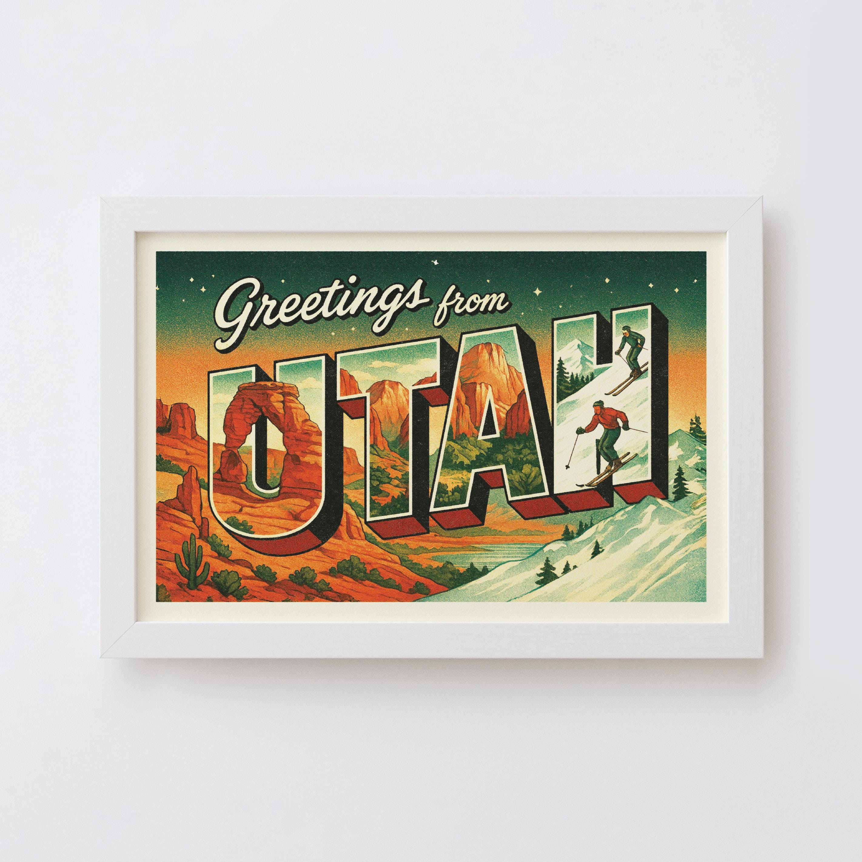 thumbnail image 2 of GO SEE DESIGN Arches National Park Vintage Style Travel Poster   8x10 12x18 18x24 24x36 / 4x6 Postcard WPA Style Utah Art Print Delicate Arch Double Arch (12x18 Inch Poster 2 of 13