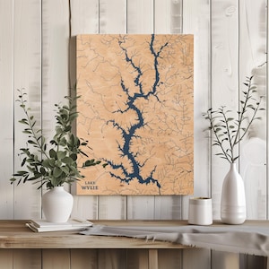 Lake Wylie Südcarolina | Benutzerdefinierte See Karte Wohnkultur, personalisierte See Haus Geschenk, Jahrestag Hochzeitslager Geschenk, gravierte Holz Wandkunst