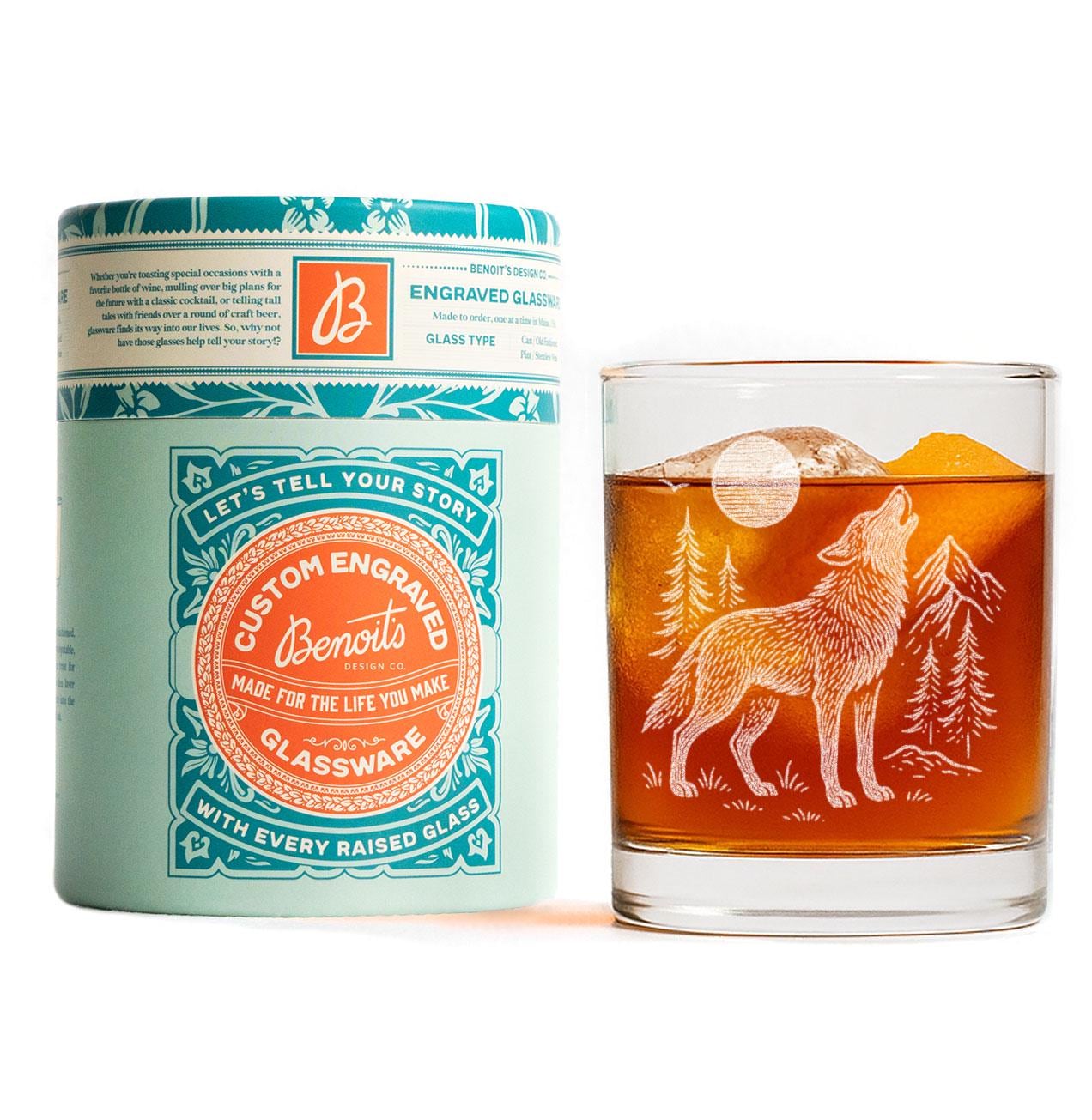 Set Da 4 Sottobicchieri Con Lupo E Luna - Sottobicchieri Per Bevande In Sughero - Design Lupo Ululante - Ideali Per Birra, Caffè E Tè - Regalo Originale Per Amanti Degli Animali #8850 - 2