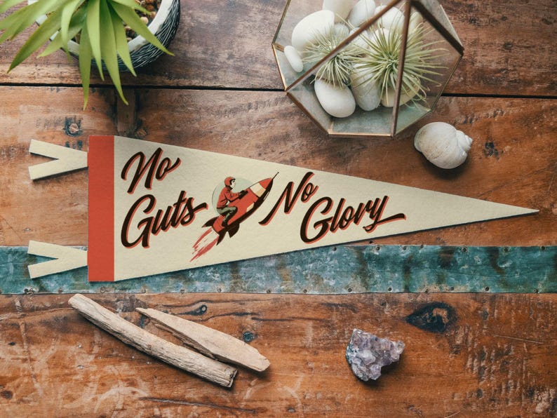 Benoit’s Design Co. No Guts No Glory Pennant - Thumbnail 3