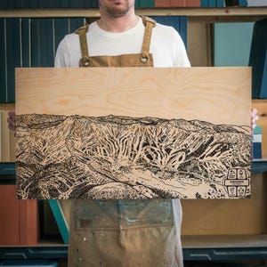 Kirkwood Kalifornien Ski Loipen Karte | Gravierte Holz Wand Kunst, Winter Sport Cabin Dekor, Snowboard Berg Weg Poster, persönliches Geschenk für die Familie