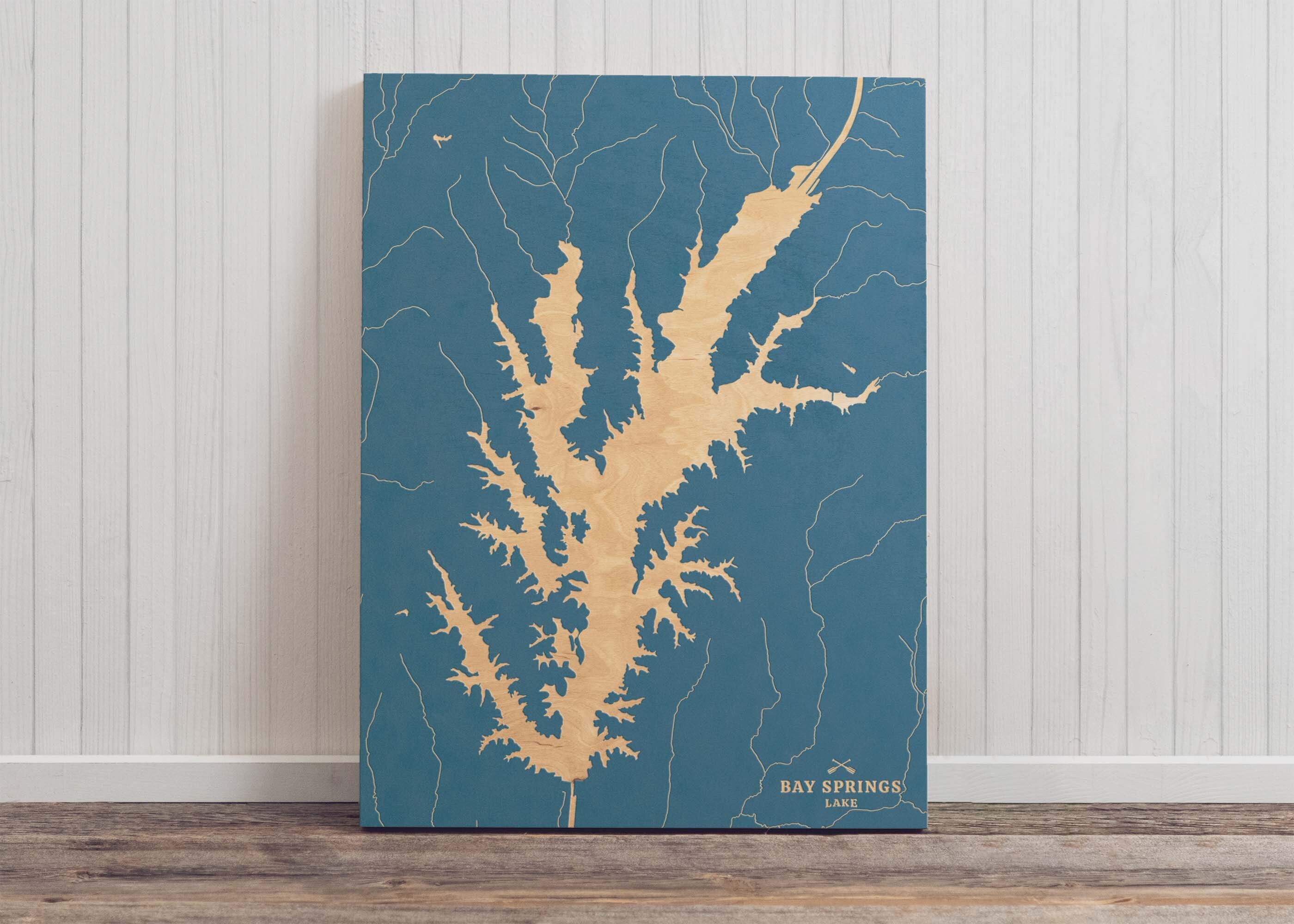 Bay Springs Lake Mississippi Engraved Map Art Cabin Print Etsy UK