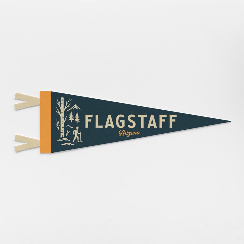 Benoit’s Design Co. Flagstaff Arizona Felt Pennant - Thumbnail 2